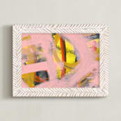"It's Always Sunny Series 1" - Art Print in Gold and Pink by Angela Simeone - Framed