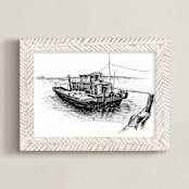 "Another Sketchy Boat " - Art Print in Sketchy by Tung Tram - Framed