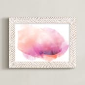 "Cloud Rise" - Art Print in violet glow by kelli hall - Framed