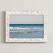 "Blue Horizons" - Art Print in Nautical Teal by Eleanor Black - Framed