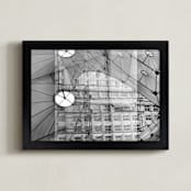 "La Grande Arche Paris_Photo collage" - Art Print in Black & White by katkerrart - Framed