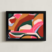 "Deep Pink Division" - Art Print in Deep Pink by Eunmee Studio - Framed