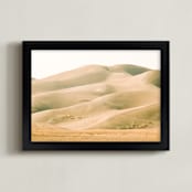 "Dunescape" - Art Print in Grain of Sand by Ana V. Ramirez - Framed