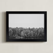 "lake side" - Art Print in Black and white by Robin Ott - Framed