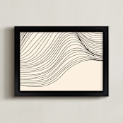 "Riders Curl 2" - Art Print in Ink by Jayne Alfieri - Framed