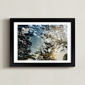 "Double The Oaks" - Art Print in Smalt Blue by Candice Estep - Framed