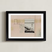 "But Leave the Keys" - Art Print in Notebook by Maja Cunningham - Framed