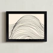 "Riders Curl 1" - Art Print in Midnight by Jayne Alfieri - Framed