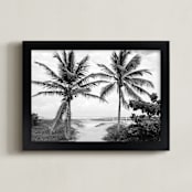 "Coconut gate" - Art Print in black by Eliane Lamb - Framed