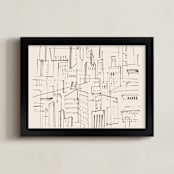 "City Ragtimes" - Art Print in Sandpaper by Catilustre - Framed