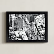 "Hustle and Bustle" - Art Print in Concrete by Mike Sunu - Framed