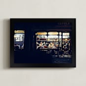 "Paris Nights" - Art Print in Night by Monday Project - Framed