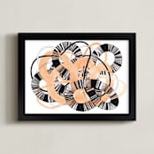 "Sandworm 3" - Art Print in Peach by Jaime Derringer - Framed