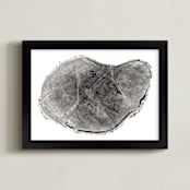"Tree Rings pt. 1" - Art Print in Black by Mackenzie Darrach - Framed