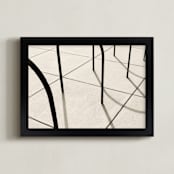 "Curves and Lines" - Art Print in Sepia by Megan Monismith - Framed