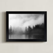 "Dark Fog" - Art Print in Dark Grey by Jennifer Morrow - Framed