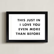 "News Flash" - Art Print in Newsprint by hi-lighter inc. - Framed