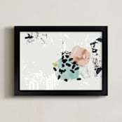 "verse" - Art Print in Linen by Kelly Ventura - Framed