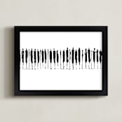 "Piano Men" - Art Print in Black and White by Vasco - Framed