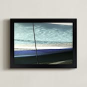 "Boat Hull, Maine" - Art Print in eau de nil by Annie Seaton - Framed