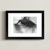 "Ghost Palms" - Art Print in grey by Brian Lee - Framed