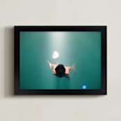 "Pool Illumination" - Art Print in Sea green by Georgia Tankard - Framed