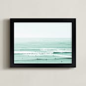 "And The Color Of My Eyes Has Gone Back Into The Sea" - Art Print in green by Summer Strauch - Framed