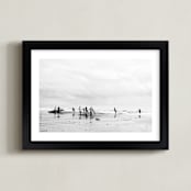 "The fishermen 1" - Art Print in black and white by Eliane Lamb - Framed
