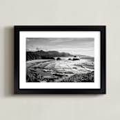 "Coastline" - Art Print in Black & White by Sea and Sky - Framed
