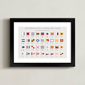 "maritime alphabet" - Art Print in Maritime by Kamala Nahas - Framed