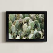 "A Cancun Cactus" - Art Print in Cactus Green by Kelsey McNatt - Framed