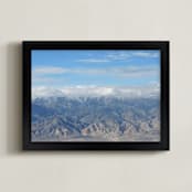 "From the Sky" - Art Print in mountain sky blue by Jeff Vilkin - Framed