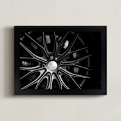 "Reinventing The Wheel" - Art Print in Rich Black by Hannah Graham - Framed