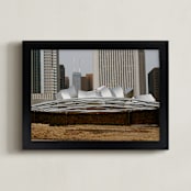 "Millennium Curve" - Art Print in Steel Grey by AJD - Framed