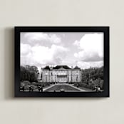 "The Chateau" - Art Print in Royal Grey by Jill Fisher - Framed