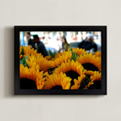 "Sunflower Market" - Art Print in Sunflower Yellow by AJD - Framed