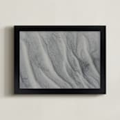 "Line in the Sand" - Art Print in Sandy Beige by AJD - Framed