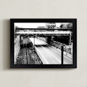 "WEST THIRD" - Art Print in grey by Joe Barka - Framed