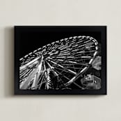 "big WHEEL" - Art Print in black and white by Gail Schechter - Framed