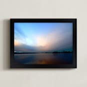 "Explosion" - Art Print in White-blue by NSMARK - Framed