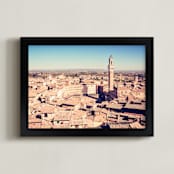 "Tuscany Escape No. 1" - Art Print in Tuscany Sun Kiss by Qing Ji - Framed