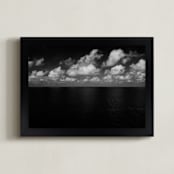 "Sea and Clouds" - Art Print in grey night by Massimiliano Massimo Borelli - Framed