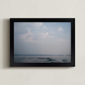 "Softness of the Storm" - Art Print in cloudy grey by Ardell McLennan - Framed