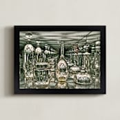"infinity and BEYOND" - Art Print in patina by Gail Schechter - Framed