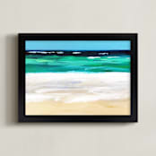 "Coastal Walk" - Art Print in ocean by Jenny Partrite - Framed