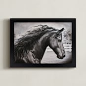"Angelique" - Art Print in Black & White by Katrina Leandro - Framed