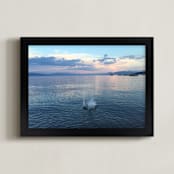 "Splash 1" - Art Print in water blue by Jeff Vilkin - Framed
