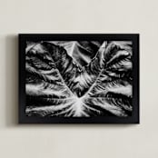 "Bold Leaf" - Art Print in Black by Alexis Arnold - Framed