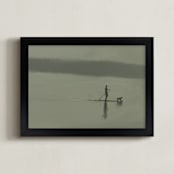 "Shoals Ahead!" - Art Print in Misty Grey by Robert Deem - Framed