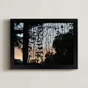 "Desert Twighlight" - Art Print in Twighlight Black by AJD - Framed
